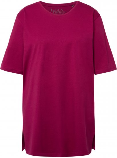 Ulla Popken Basic Round Neck Short Sleeve Relaxed Fit T-Shirt Magnolia Red - Marškinėliai - 
