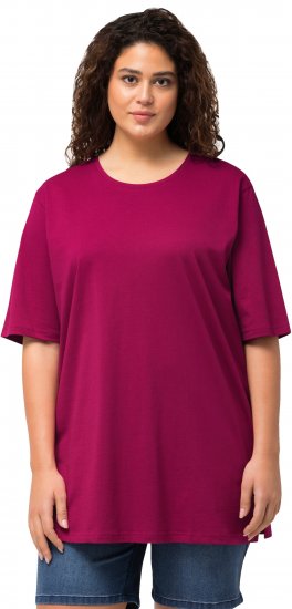 Ulla Popken Basic Round Neck Short Sleeve Relaxed Fit T-Shirt Magnolia Red - Marškinėliai - 