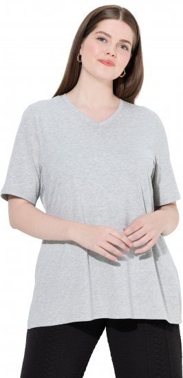 Ulla Popken Eco Cotton Basic T-Shirt 2-Pack Grey/Pink - Marškinėliai - 