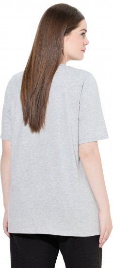Ulla Popken Eco Cotton Basic T-Shirt 2-Pack Grey/Pink - Marškinėliai - 