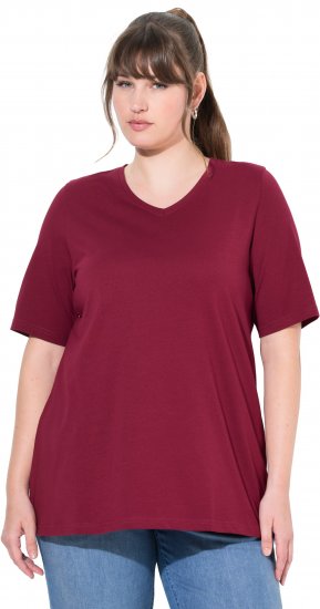 Ulla Popken Eco Cotton Basic T-Shirt 2-Pack Red/Navy - Marškinėliai - 