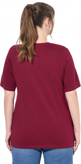 Ulla Popken Eco Cotton Basic T-Shirt 2-Pack Red/Navy - Marškinėliai - 