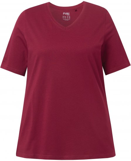 Ulla Popken Eco Cotton Basic T-Shirt 2-Pack Red/Navy - Marškinėliai - 