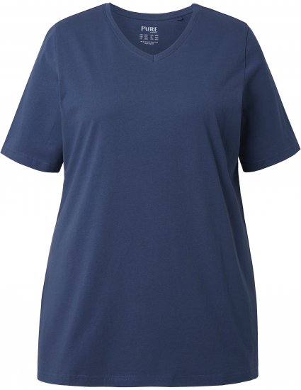 Ulla Popken Eco Cotton Basic T-Shirt 2-Pack Black/Red - Marškinėliai - 
