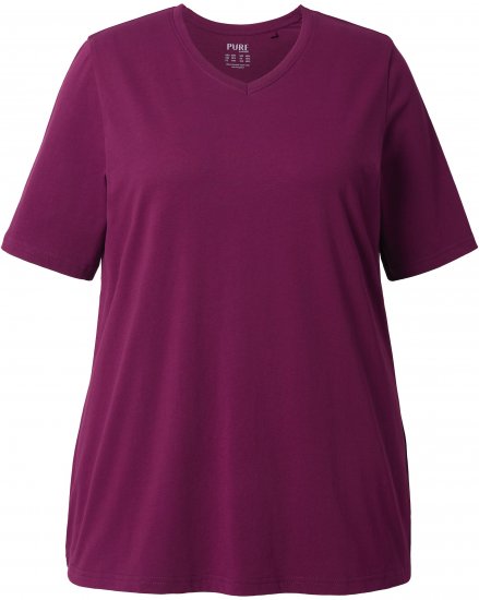 Ulla Popken Eco Cotton Basic T-Shirt 2-Pack Black/Red - Marškinėliai - 