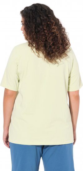 Ulla Popken Essential Round Neck Stretch Tee Pistachio - Marškinėliai - 