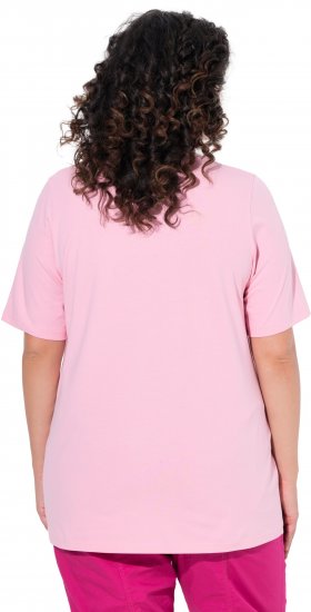 Ulla Popken Essential Round Neck Stretch Tee Pink - Marškinėliai - 