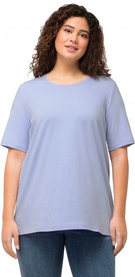 Ulla Popken Essential Round Neck Stretch Tee Sky Blue - Marškinėliai - 