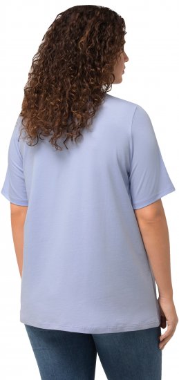 Ulla Popken Essential Round Neck Stretch Tee Sky Blue - Marškinėliai - 