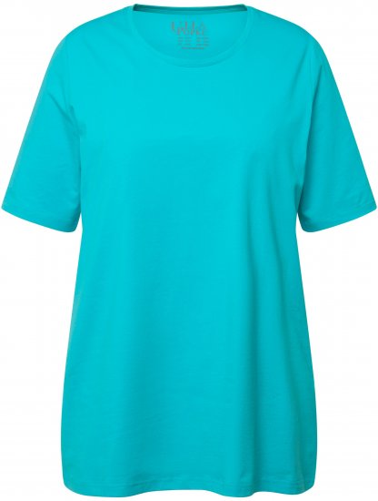 Ulla Popken Essential Round Neck Stretch Tee Deep Aqua - Marškinėliai - 