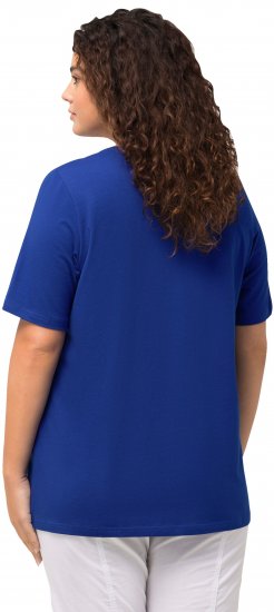 Ulla Popken Essential Round Neck Stretch Tee Cobalt Blue - Marškinėliai - 