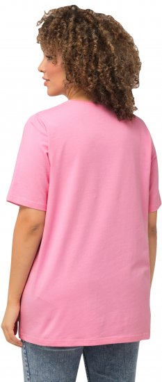 Ulla Popken Essential Round Neck Stretch Tee Light Pink - Marškinėliai - 