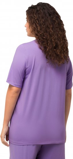 Ulla Popken Essential Round Neck Stretch Tee Pale Lilac - Marškinėliai - 