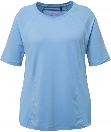 Ulla Popken Quick-Drying Short Sleeve T-Shirt Pale Blue - Marškinėliai - 