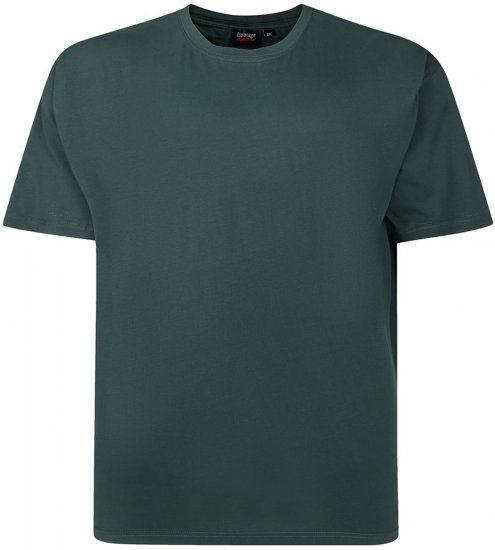 Espionage T015 Plain T-Shirt Bottle Green - Didelių dydžių vyriški marškinėliai be spaudinių - Didelių dydžių vyriški marškinėliai be spaudinių