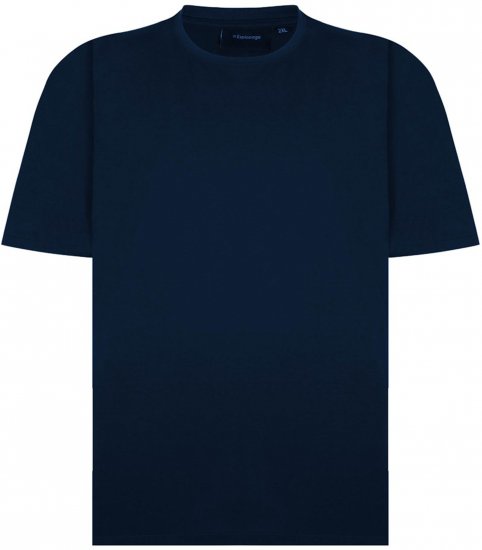 Espionage T015 Plain Crew Neck T-Shirt Navy - Marškinėliai - Marškinėliai - 2XL-14XL
