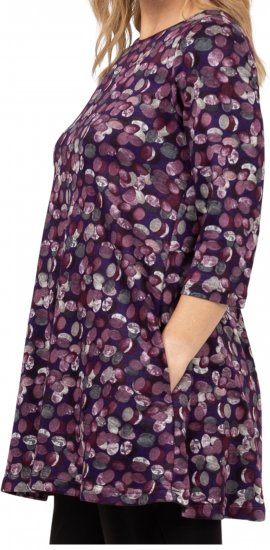 Scandinavian Caramel Flower Petals Tunic Purple - Marškinėliai - 