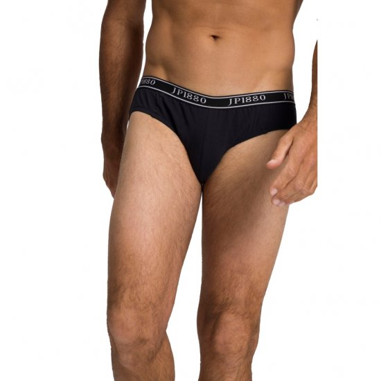 JP1880 Briefs Stretch Cotton 2-Pack Black - Apatinis trikotažas ir plaukimo apranga - Apatinis trikotažas - 2XL-8XL