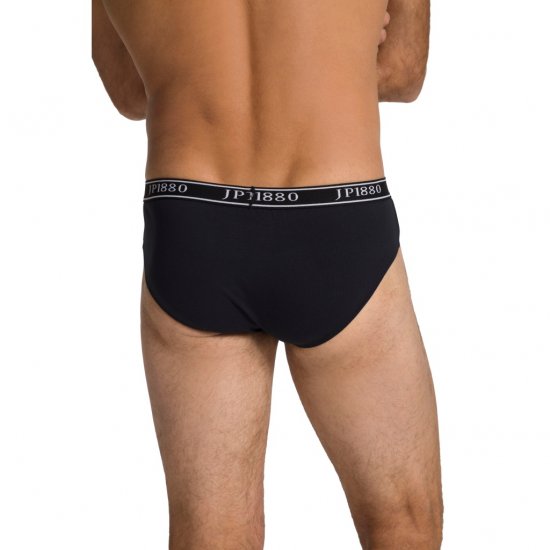 JP1880 Briefs Stretch Cotton 2-Pack Black - Apatinis trikotažas ir plaukimo apranga - Apatinis trikotažas - 2XL-8XL