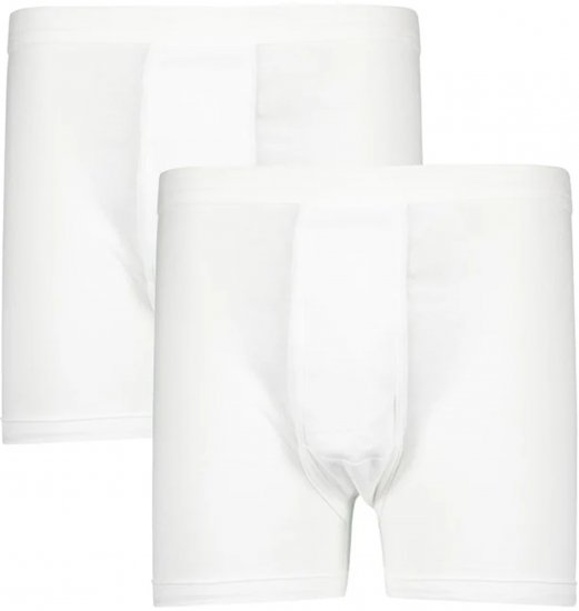 Adamo Royal Fine Ribbed Boxershorts 2-Pack White - Apatinis trikotažas ir plaukimo apranga - Apatinis trikotažas - 2XL-8XL