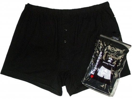 Espionage U001 2-Pack Boxershorts Black/White - Boxer šortai - Vyriški dideli boxer šortai