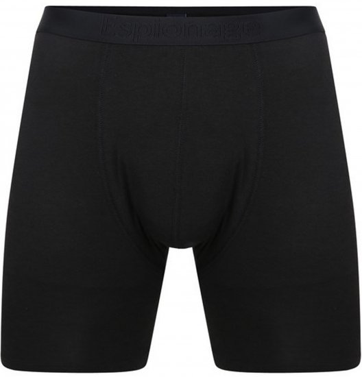 Espionage U010D Bamboo Trunks 2-Pack Black - Boxer šortai - Vyriški dideli boxer šortai