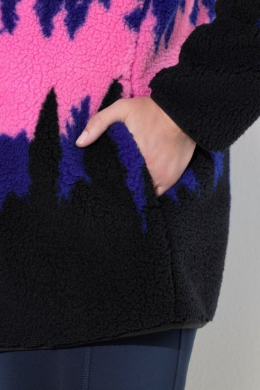 Ulla Popken Alpine Landscape Fleece Jacket Cloud Blue - Megztiniai ir džemperiai - Jaukūs džemperiai ir megztiniai