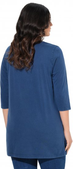 Ulla Popken Floral Print 3/4 Sleeve V-Neck Tee Mint Green - Spausdinti marškinėliai moterims - 