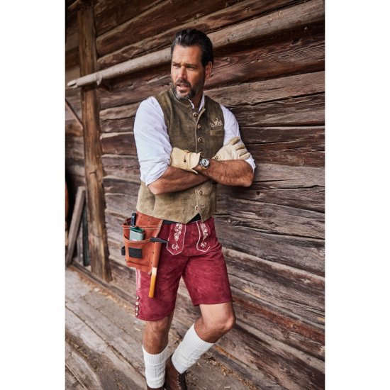 JP1880 Vest Goat Suede Traditional Moss Green - Šventinė apranga - Šventinė apranga – Švęsti stilingai ir patogiai