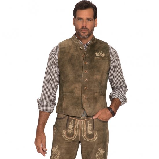 JP1880 Vest Goat Suede Traditional Moss Green - Šventinė apranga - Šventinė apranga – Švęsti stilingai ir patogiai