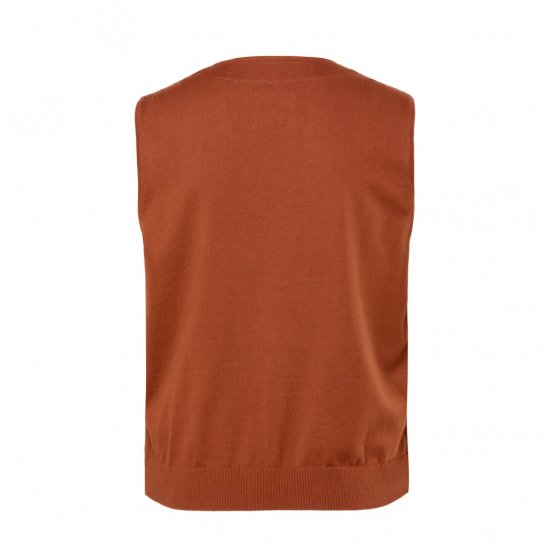 JP1880 Tweed Waistcoat Wool Brick Red - Liemenės - Liemenės didelių dydžių