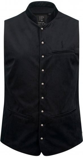 JP1880 Velvet Vest Traditional Black - Didelių dydžių drabužiai - Didelių dydžių rūbai vyrams
