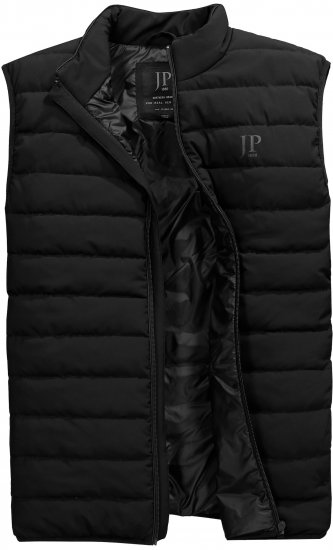 JP1880 Quilted Gilet Stand-Up Collar Black - Didelės vyriškos striukės - Didelės vyriškos striukės
