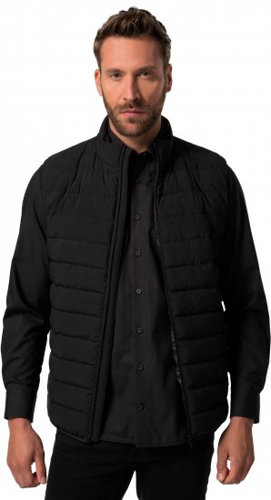 JP1880 Quilted Gilet Stand-Up Collar Black - Didelės vyriškos striukės - Didelės vyriškos striukės