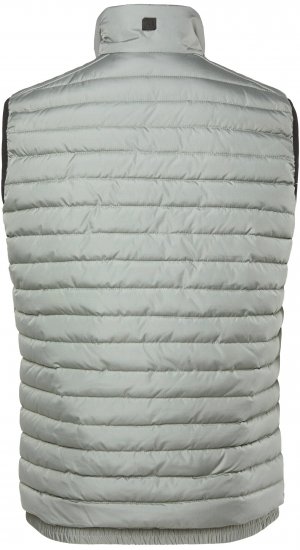 JAY-PI Lightly Quilted Vest with Stomach Fit Grey - Didelės vyriškos striukės - Didelės vyriškos striukės