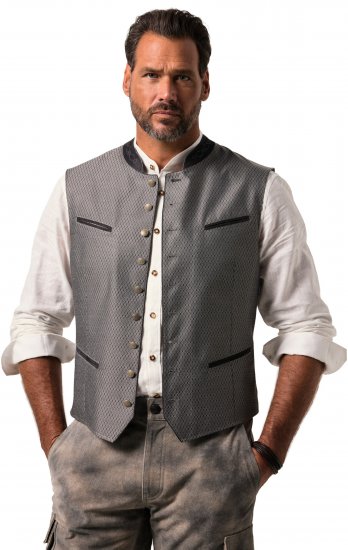 JP1880 Vest Traditional With Embroidery Silver - Šventinė apranga - Šventinė apranga – Švęsti stilingai ir patogiai