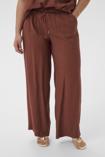 Kaffe Curve Emilia Wide Pants Henna Brown - Kelnės - 