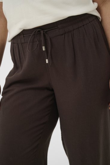 Kaffe Curve Mille Wide Pants Coffee Brown - Medžiaginės kelnės - 