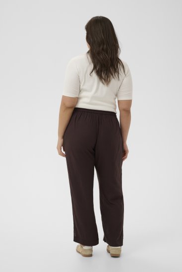 Kaffe Curve Mille Wide Pants Coffee Brown - Medžiaginės kelnės - 