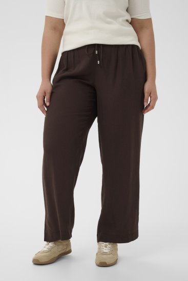 Kaffe Curve Mille Wide Pants Coffee Brown - Medžiaginės kelnės - 