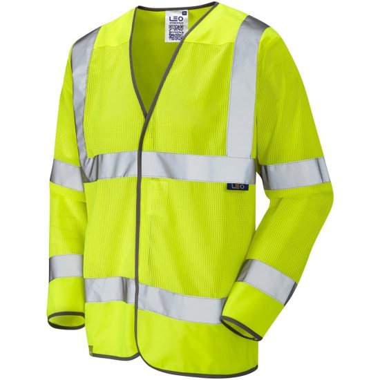 Leo Fremington Ecoviz Mesh Sleeved Waistcoat Hi-Vis Yellow - Darbo drabužiai - Darbo drabužiai - 3XL-10XL