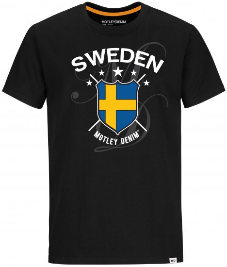 Motley Denim Sweden T-shirt Black - Marškinėliai - Marškinėliai - 2XL-14XL