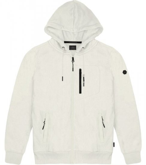 Double Outfitters MTOP-1160 Džemperis su gobtuvu ir užtrauktuku Balta - Megztiniai ir džemperiai - Megztiniai ir Džemperiai - 2XL-14XL