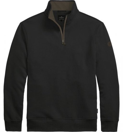 Double Outfitters MTOP-1163 Džemperis su trumpu užtrauktuku Juoda - Megztiniai ir džemperiai - Megztiniai ir Džemperiai - 2XL-14XL
