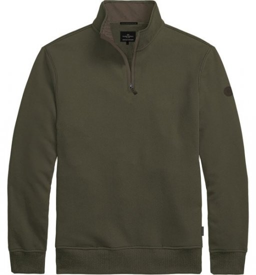Double Outfitters MTOP-1163 Džemperis su trumpu užtrauktuku Chaki - Megztiniai ir džemperiai - Megztiniai ir Džemperiai - 2XL-14XL