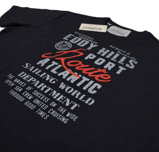 EDDY HILLS Atlantic T-shirt Black - Marškinėliai - Marškinėliai - 2XL-14XL
