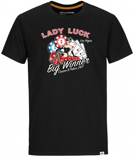 Motley Denim T-shirt Newark Black - Marškinėliai - Marškinėliai - 2XL-14XL