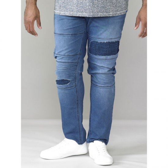 D555 Newport Tapered Fit Biker Jeans Blue