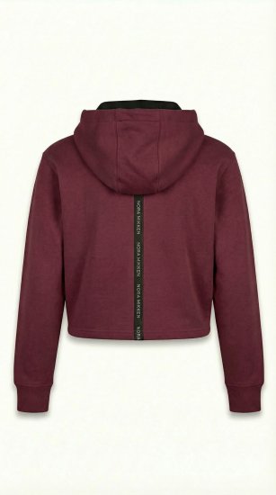 Nora Mikken KAMILLA Cropped Hoodie Burgundy - DRABUŽIAI MOTERIMS XS-XXL - 