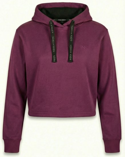 Nora Mikken KAMILLA Cropped Hoodie Mauve Wine - DRABUŽIAI MOTERIMS XS-XXL - 